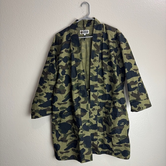 A Bathing Ape 1st Camo Kimono Long Shirt Size Large - Picture 1 of 10